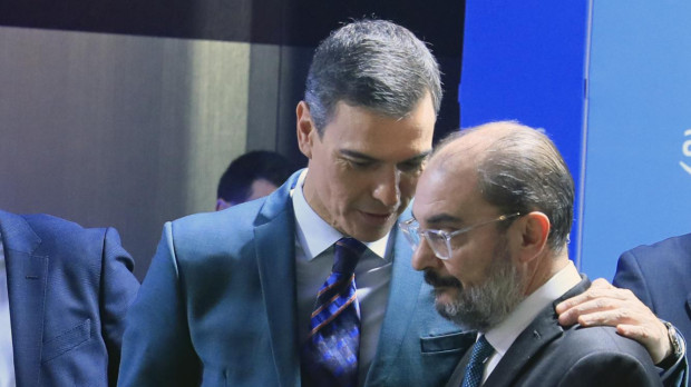 Pedro Sánchez y Javier Lambán