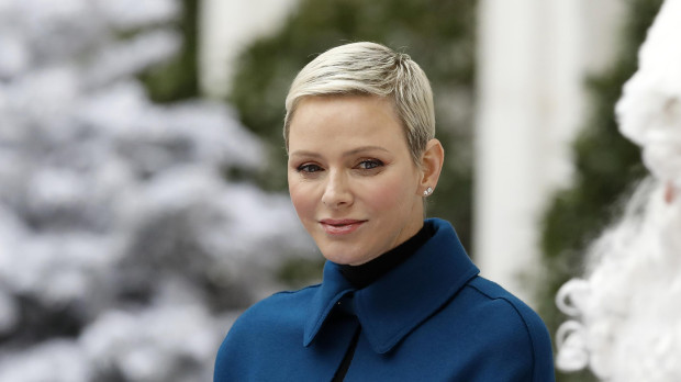 Princess Charlene of Monaco attending the traditional Christmas tree event in Monaco on December 14, 2022 in Monaco.