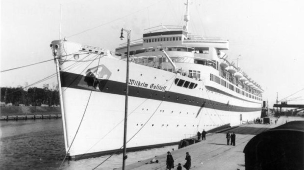 El Wilhelm Gustloff como buque hospital, en el puerto de Danzig en 1939