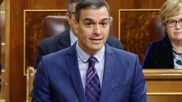 Pedro Sanchez during control session at Spanish Parlament (Congreso de los Diputados) in Madrid 22 December 2022
