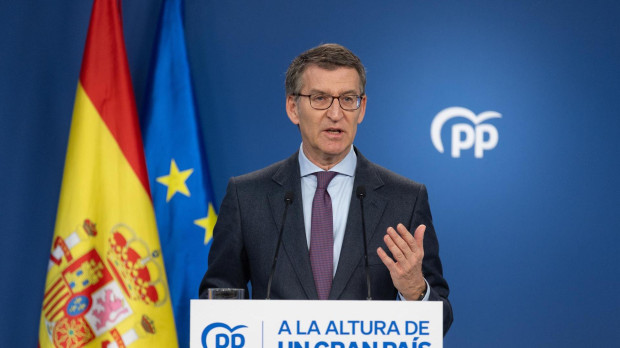 El presidente del Partido Popular, Alberto Núñez Feijóo