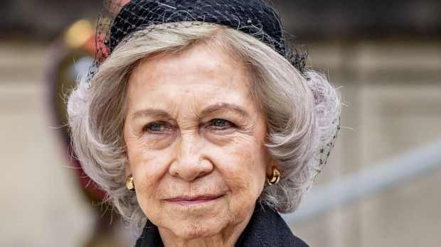 Queen Sofia of Spain during the funeral ceremony of Luxembourg's Grand Duke Jean in Luxembourg