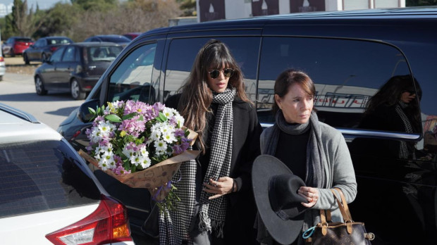 Sara Carbonero during burial of Elena Huelva in Sevilla, 4 Januar 2022