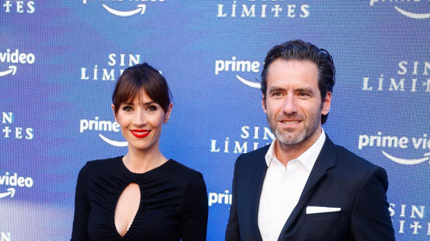 Actress Barbara Goenaga and politician Borja Semper at " Sin Limites " serie presentation in Madrid on Tuesday, 7 June 2022.
