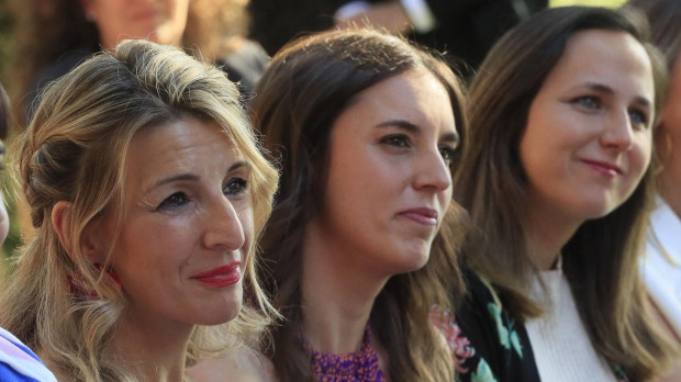 Yolanda Díaz, Irene Montero e Ione Belarra