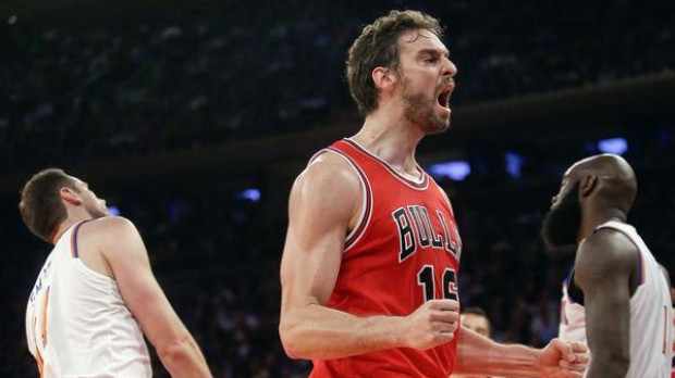 Pau Gasol durante un partido con los Chicago Bulls
