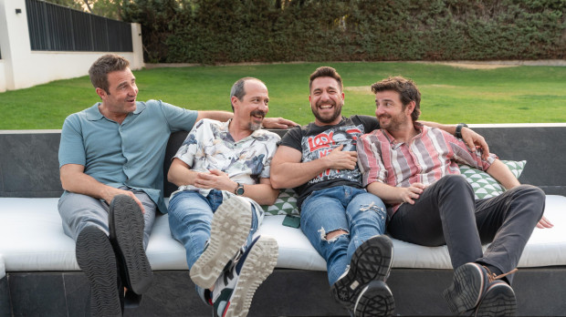 Fernando Gil, Fele Martínez, Raúl Tejón y Gorka Otxoa, actores de Machos alfa