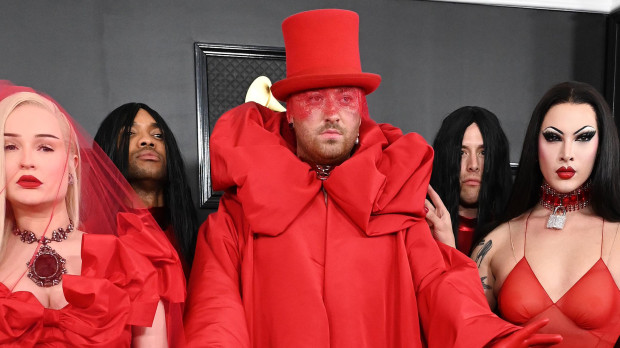 65th Annual Grammy Awards.  Pictured: Queen Latifah,Kim Petras,Sam Smith Ref: SPL5519995 050223 NON-EXCLUSIVE Picture by: @broadimage / SplashNews.com  Splash News and Pictures USA: +1 310-525-5808 London: +44 (0)20 8126 1009 Berlin: +49 175 3764 166 photodesk@splashnews.com  World Rights, No France Rights