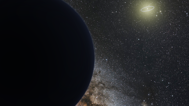 Concepto artístico del hipotético Planeta 9