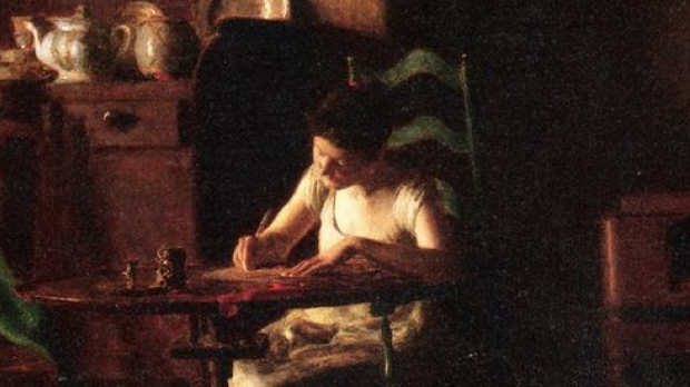 'Mujer escribiendo' (1905) de Thomas Pollock Anshutz
