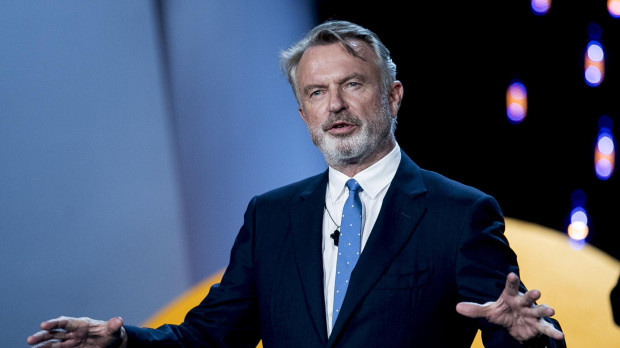 El actor Sam Neill durante la ceremonia de apertura del 67º Festival de Cine de San Sebastián