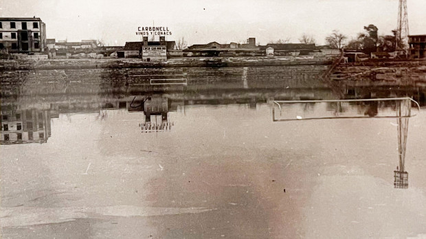 El estadio El Arcángel, inundado
