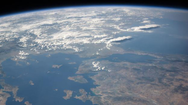 Parte de los continentes de Europa y Asia, vistos desde el espacio