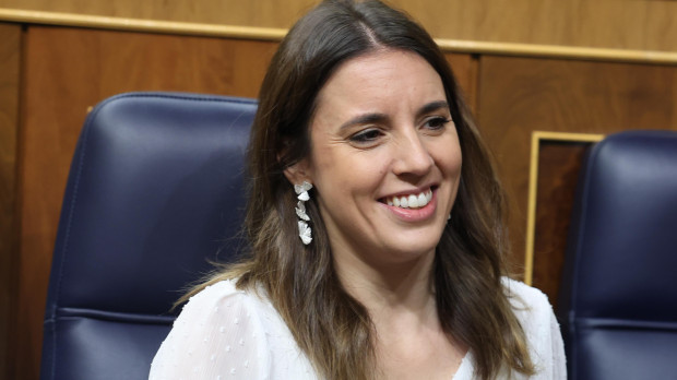 Irene Montero during a control session at Spanish Parlament (Congreso de los Diputados) in Madrid 14 December 2022