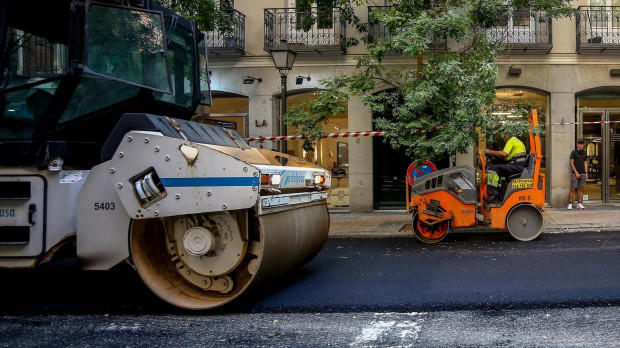 Trabajos durante la Operación Asfalto, en 2021