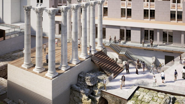 Infografía del aspecto que tendrá el Templo Romano