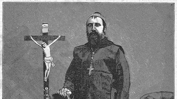 El reverendo padre fray Rosendo Salvado. Ilustración de La Ilustración Gallega y Asturiana tomo II