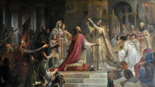 Coronación imperial de Carlomagno, por Friedrich Kaulbach, 1861