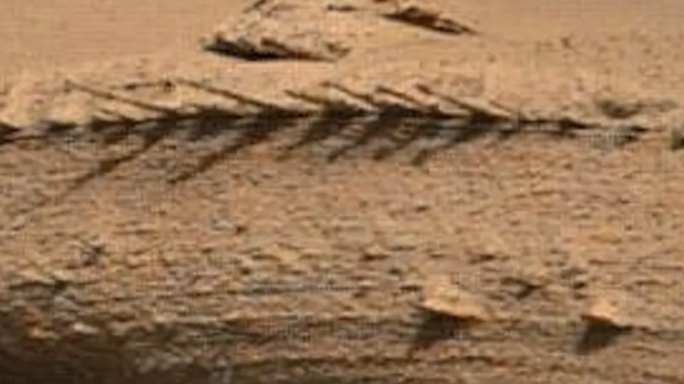 Erosión captada por el róver Curiosity en Marte