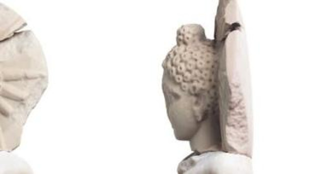 Imagen de la talla de Buda encontrada durante las excavaciones llevadas a cabo en Berenice