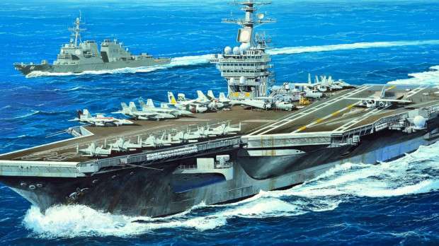 El USS Nimitz (CVN 68) es el barco líder de los portaaviones de propulsión nuclear de la clase Nimitz de EE.UU.