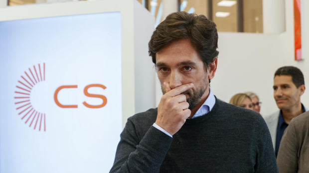 El secretario general de Ciudadanos, Adrián Vázquez, este martes