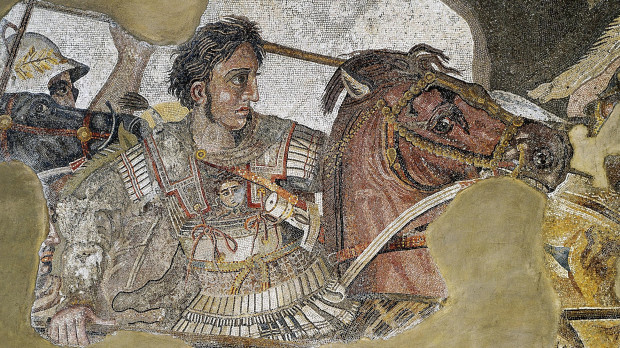 Mosaico de Alejandro Magno hallado en una casa patricia en Pompeya