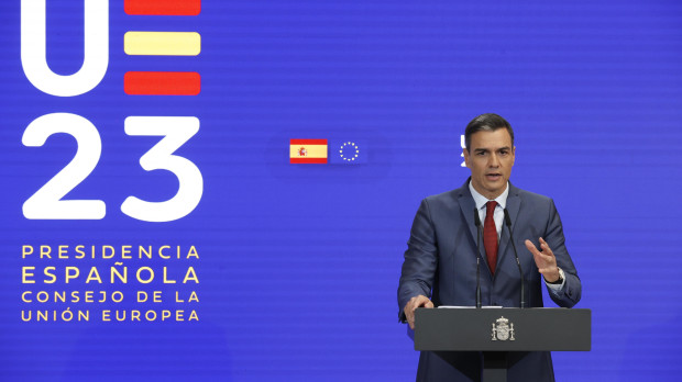 Pedro Sánchez, en la presentación de las prioridades de la presidencia española del Consejo de la UE