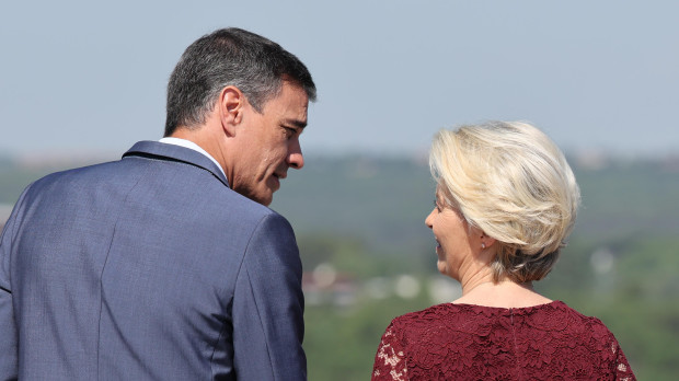 Pedro Sánchez y Ursula von der Leyen, en la última visita de la presidenta de la Comisión Europea a Madrid