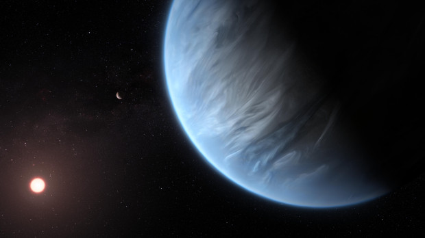 Recreación de un exoplaneta acuoso