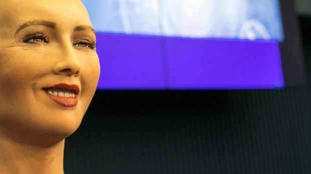 El robot Sophia, en el IA for Good de 2017