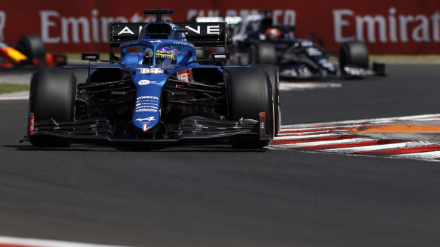 Fernando Alonso, en el Gran Premio de Hungría de 2021