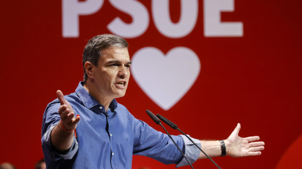 Pedro Sánchez, en un mitin en Valencia