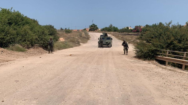 Regulares de Melilla durante la operación de vigilancia y disuasión