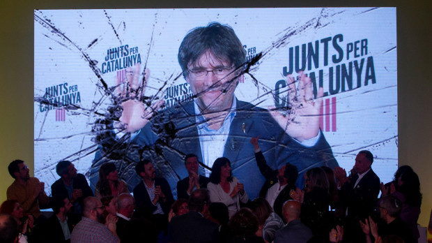 Montaje realizado sobre una foto de Carles Puigdemont