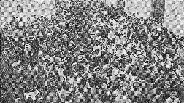 Aspecto de la plaza de San Basilio en agosto de 1929