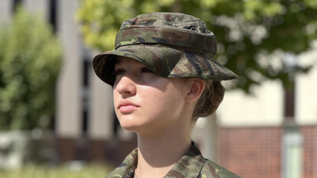 Princess ofAsturias Leonor de Borbon at the General Military Academy in Zaragoza. Friday August 18, 2023