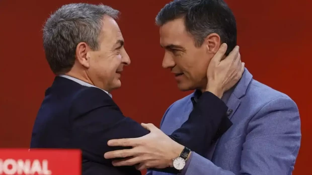 Pedro Sánchez y José Luis Rodríguez Zapatero