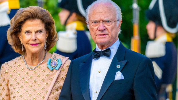 King Carl Gustaf,Queen Silvia attending the Swedish king his 50th Jubilee in Stockholm.