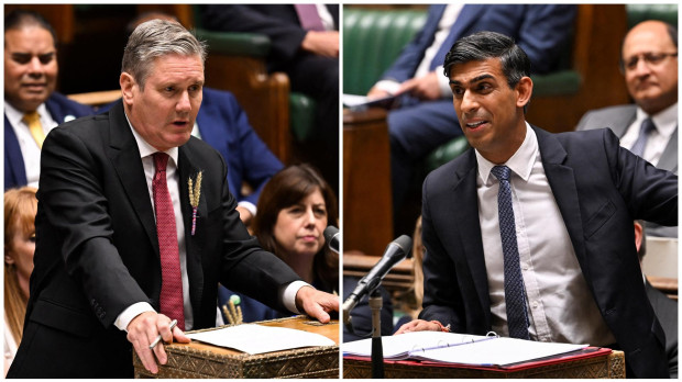 Sunak y Starmer en el Congreso británico