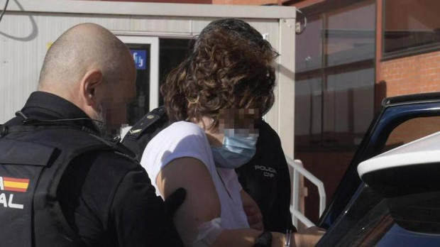 Noemí M. L., la madre de Olivia, durante su arresto