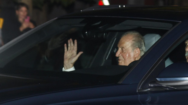 El Rey Juan Carlos, a su llegada al Palacio de El Pardo