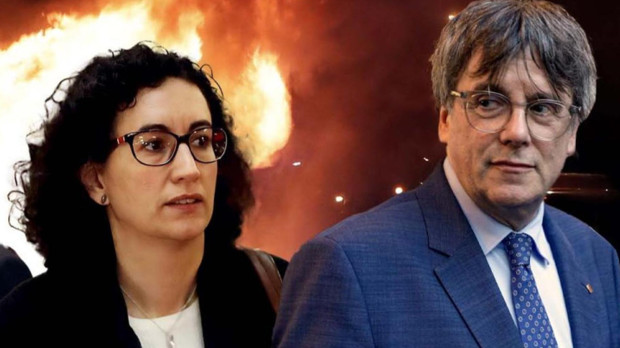 Oriol Junqueras, Marta Rovira y Carles Puigdemont
