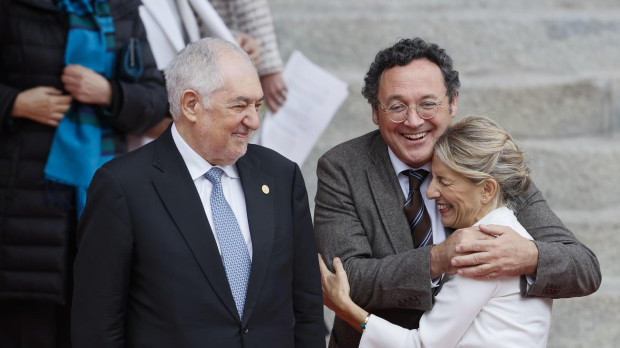 Cándido Conde-Pumpido, Álvaro García Ortiz y Yolanda Díaz