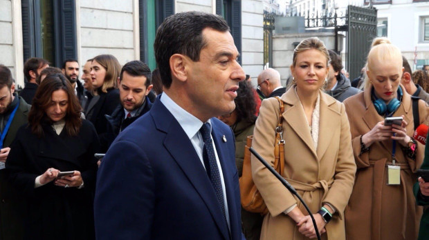El presidente de la Junta de Andalucía, Juanma Moreno, en el Congreso de los Diputados en Madrid con motivo del Día de la Constitución POLITICA
