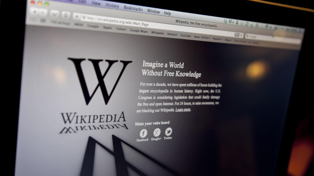 Portada de la Wikipedia, en una imagen de archivo