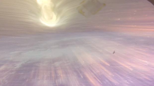 La cápsula Orion, en un momento del vídeo