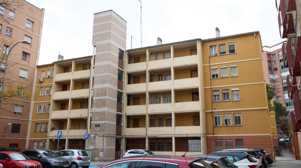 Fachada de un edificio en Madrid