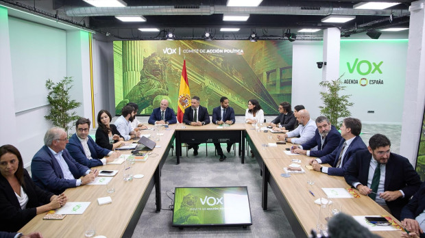 El Comité de Acción Política de Vox en la sede del partido el pasado septiembre