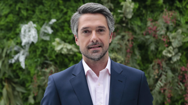 El periodista Carlos Franganillo durante la presentacion de la temporada 2018 / 2019 de los servicios informativos de RTVE. Madrid, 3 Septiembre 2018